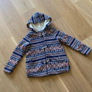 NWOT Girls Tucker + Tate Aztec Sherpa Lined Toggle Sweater Coat - Size 7